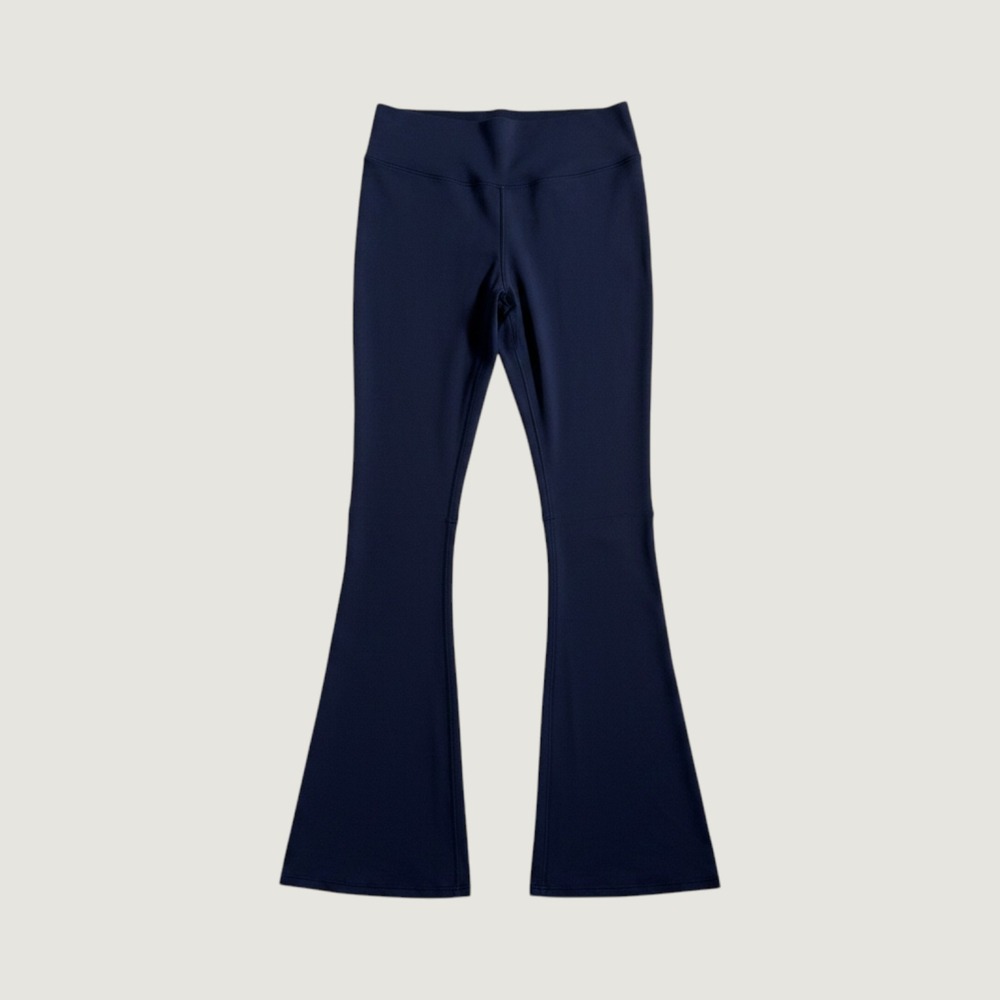 P'TULA Crossover Flare Leggings Women M Navy Blue Excellent Activewear Yoga